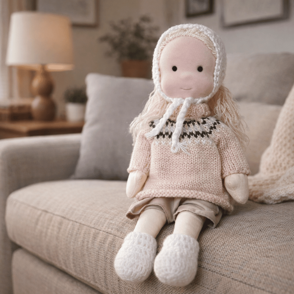 Handmade Waldorf-Inspired Cotton Doll for Creative Play