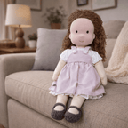 Handmade Waldorf-Inspired Cotton Doll for Creative Play