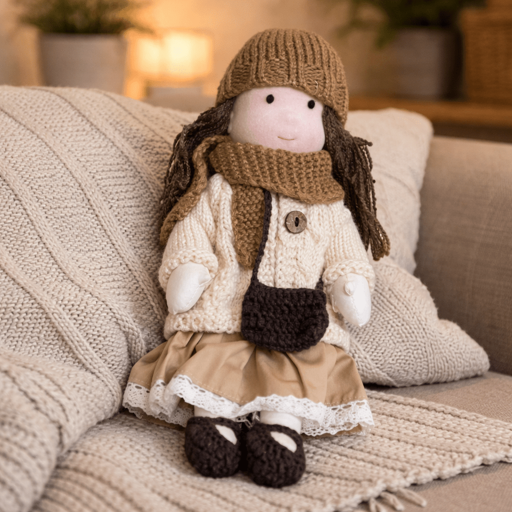 Handmade Waldorf-Inspired Cotton Doll for Creative Play