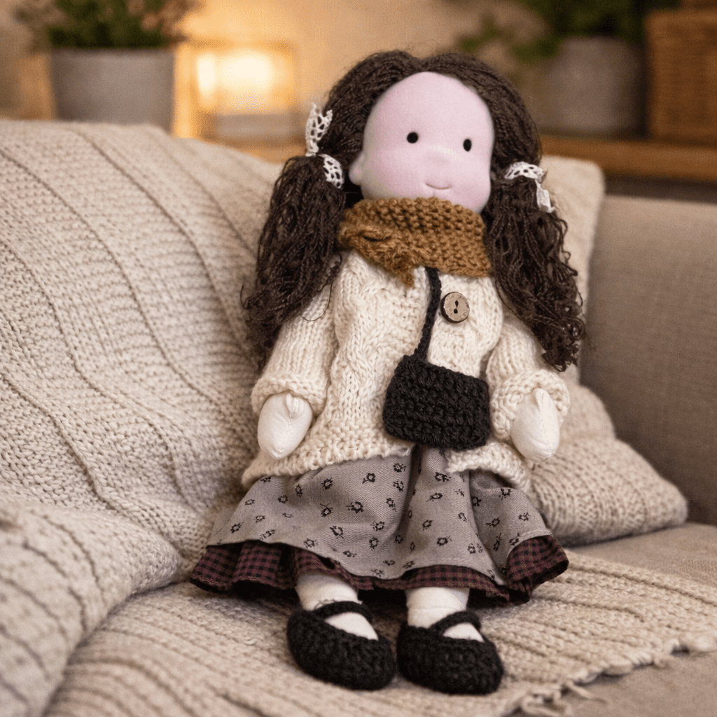 Handmade Waldorf-Inspired Cotton Doll for Creative Play