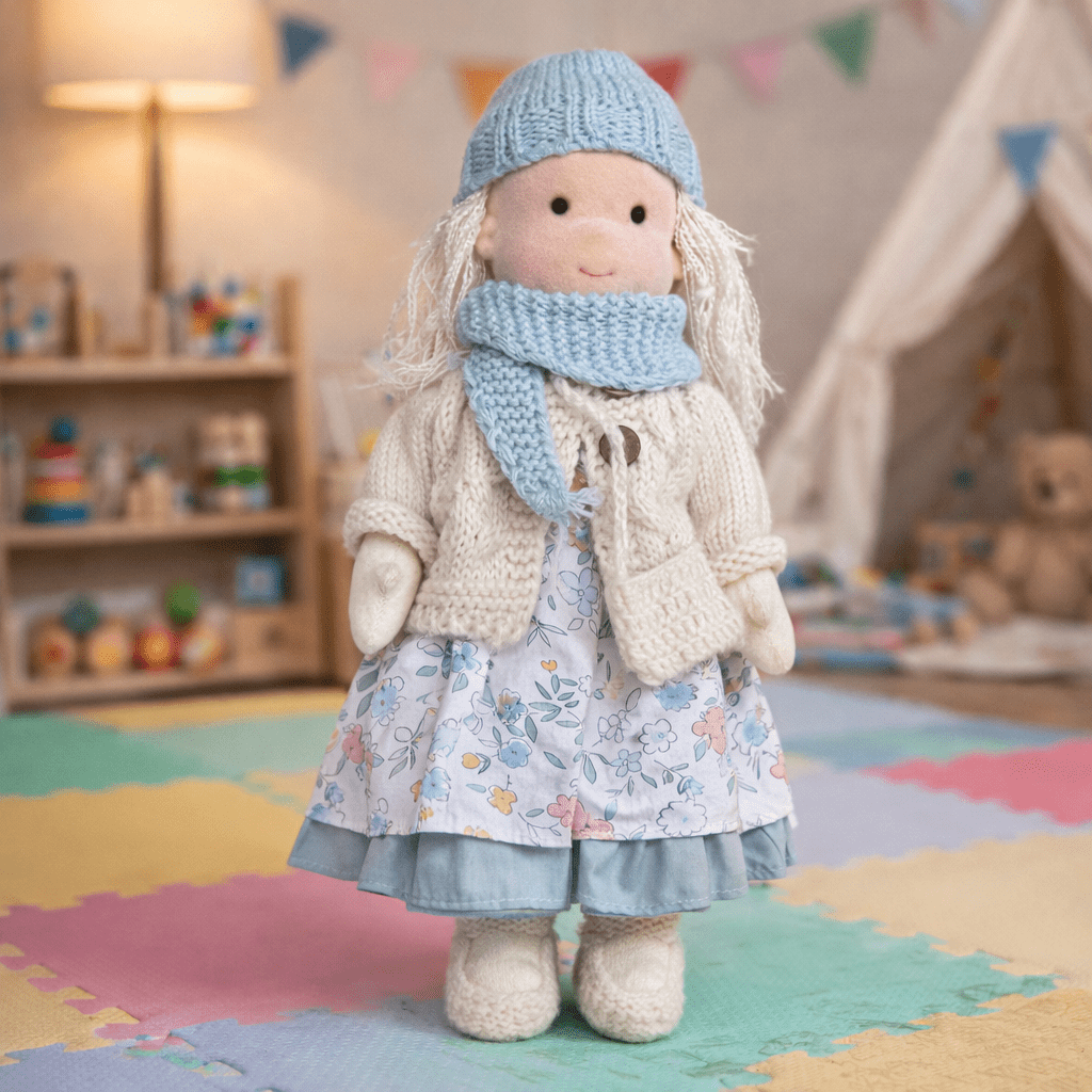 Handmade Waldorf-Inspired Cotton Doll for Creative Play