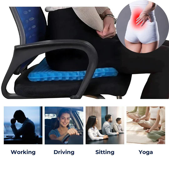 Orthopedic Gel Seat Cushion for Tailbone & Lumbar Support
