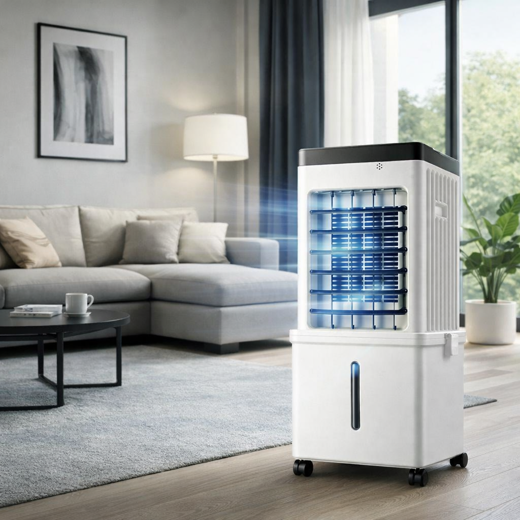 Mobile 3-in-1 Air Cooler for Flexible Home Cooling and Freshness