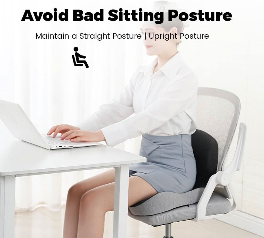 Premium memory foam cushion for posture & comfort