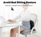 Premium memory foam cushion for posture & comfort
