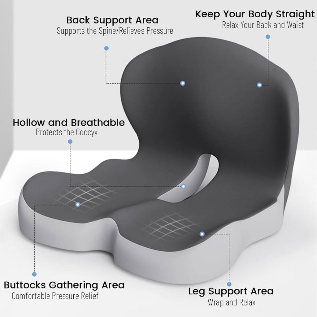 Premium memory foam cushion for posture & comfort