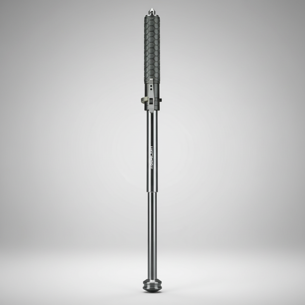 NovaStride Automatic Hiking Walking Stick Safety Trekking Pole With LED Light