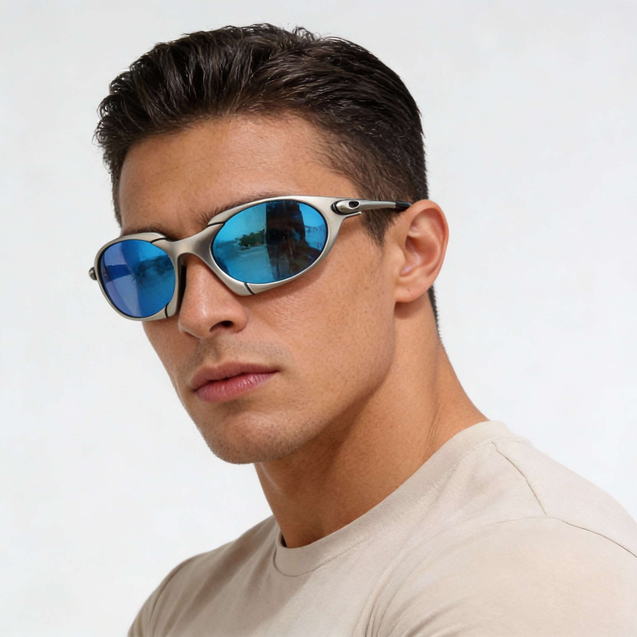 AeroPulse Men's Sport Polarised Sunglasses With Lightweight Metal Frame UV Protection