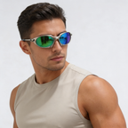 AeroPulse Men's Sport Polarised Sunglasses With Lightweight Metal Frame UV Protection