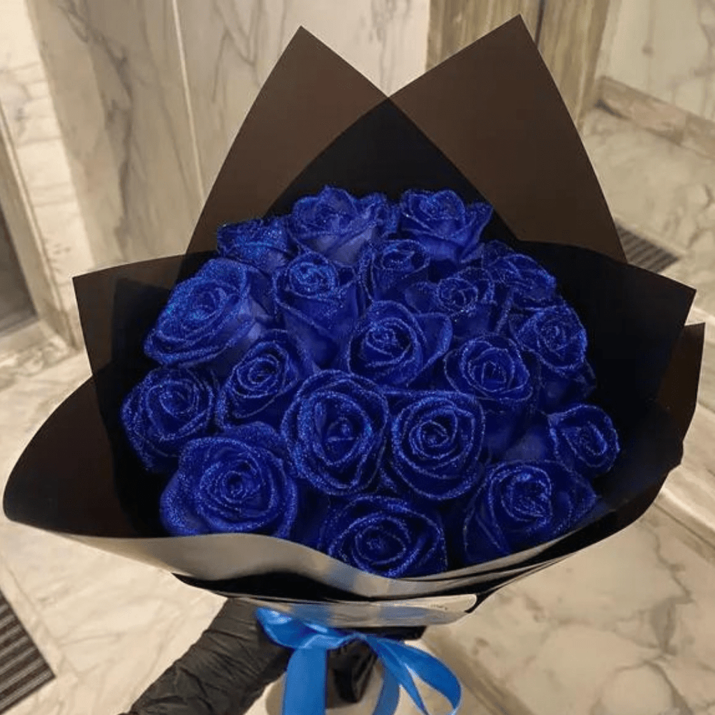 Glitter Artificial Rose, Faux Flower for Elegant Home Decor