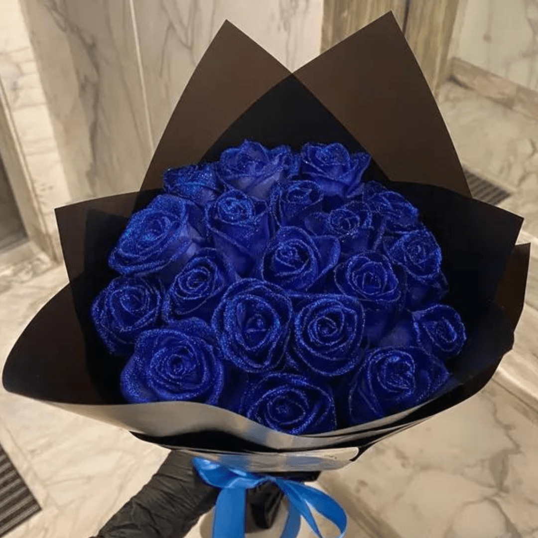 Glitter Artificial Rose, Faux Flower for Elegant Home Decor