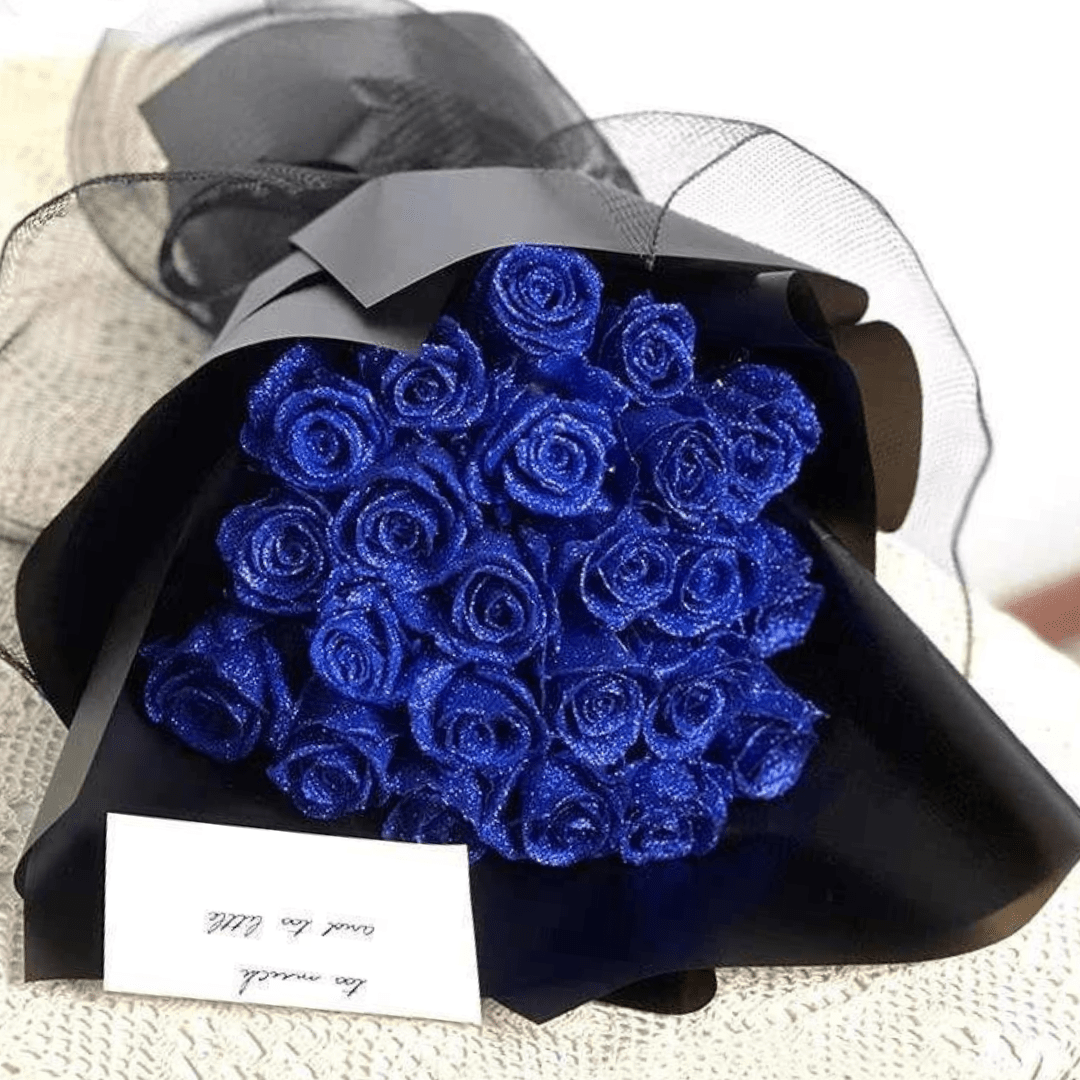 Glitter Artificial Rose, Faux Flower for Elegant Home Decor