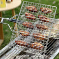 Large Capacity Grill Basket for Even Cooking of Fish and Veggies