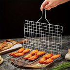 Large Capacity Grill Basket for Even Cooking of Fish and Veggies
