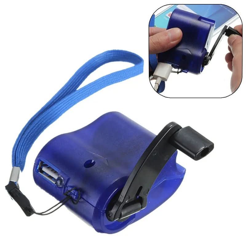 NovaCharge Portable Hand Crank Emergency Charger With USB And LED