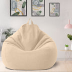 AzureWeave Luxury Linen Bean Bag Ergonomic And Stylish Comfort Seating