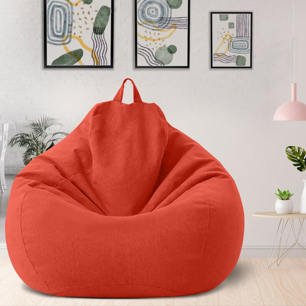 AzureWeave Luxury Linen Bean Bag Ergonomic And Stylish Comfort Seating