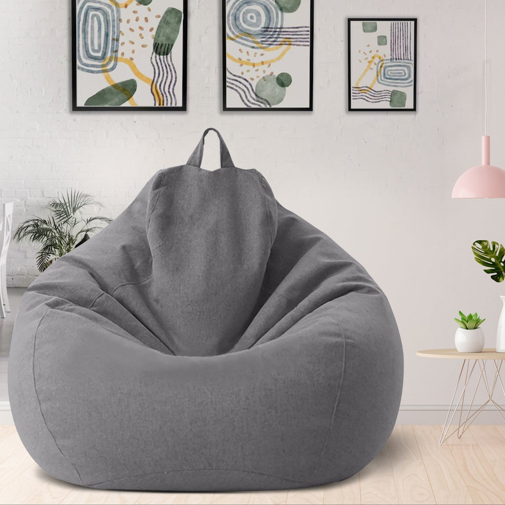 AzureWeave Luxury Linen Bean Bag Ergonomic And Stylish Comfort Seating