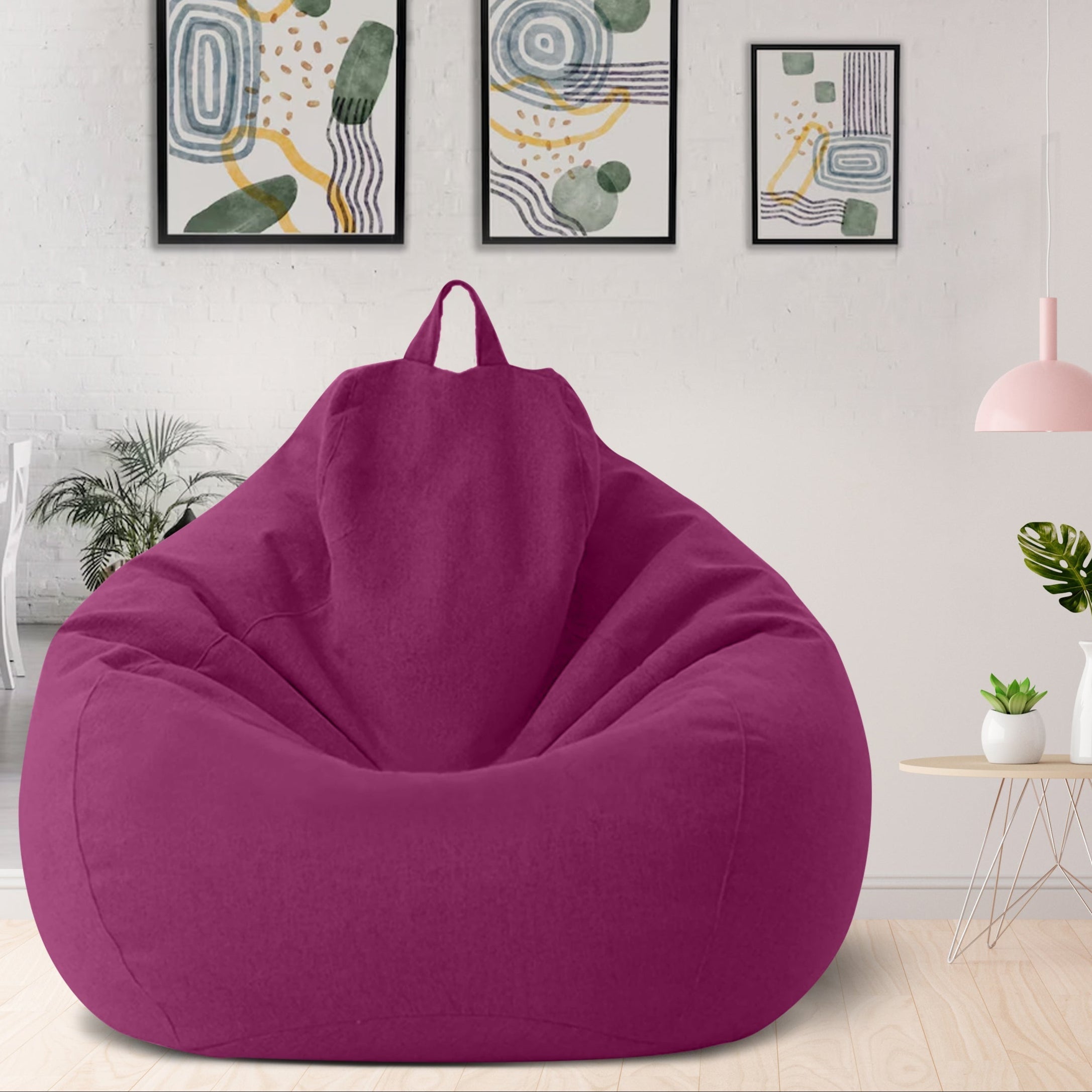 AzureWeave Luxury Linen Bean Bag Ergonomic And Stylish Comfort Seating