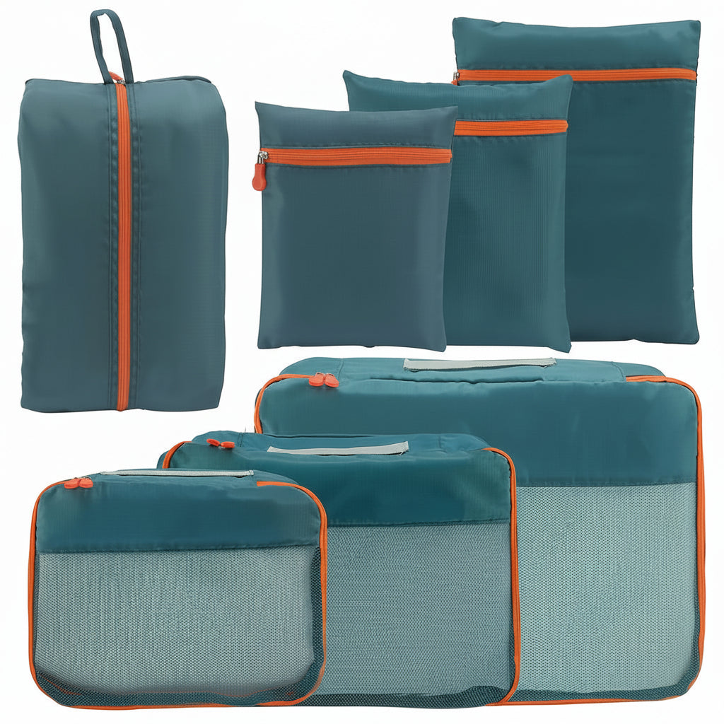 7-Piece Packing Cubes Set for Travel Organization & Space-Saving
