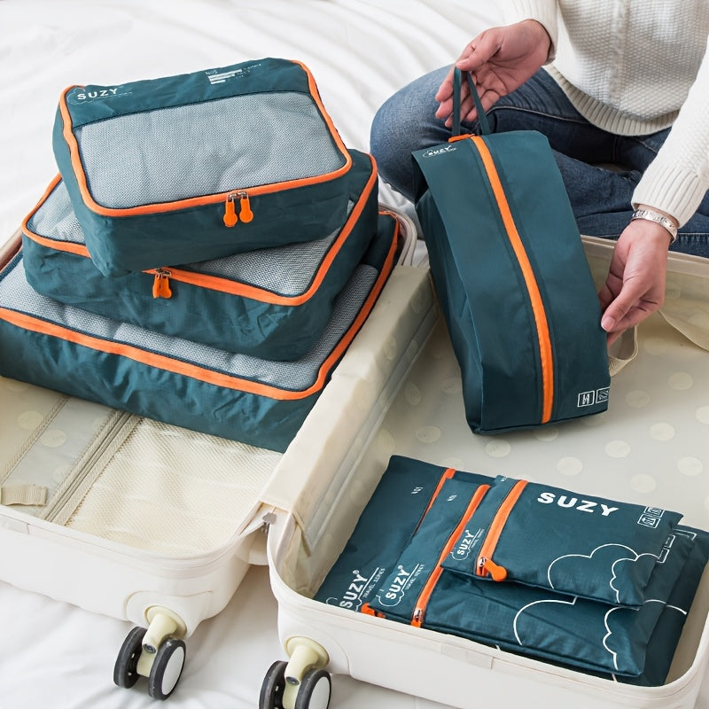 7-Piece Packing Cubes Set for Travel Organization & Space-Saving