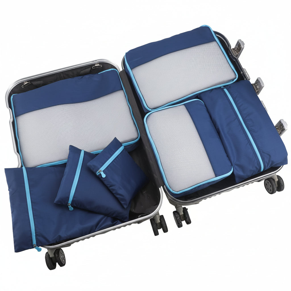7-Piece Packing Cubes Set for Travel Organization & Space-Saving