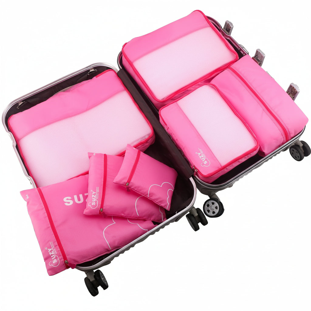 7-Piece Packing Cubes Set for Travel Organization & Space-Saving