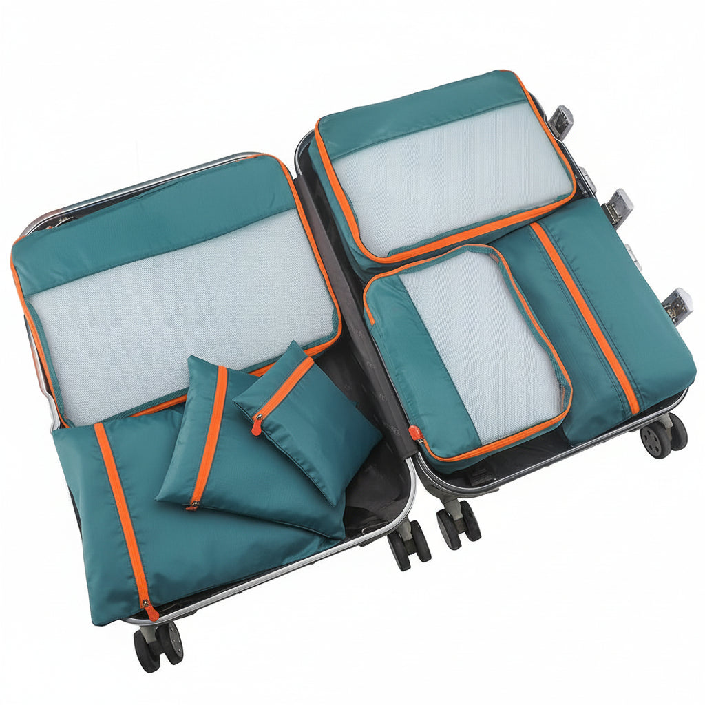 7-Piece Packing Cubes Set for Travel Organization & Space-Saving
