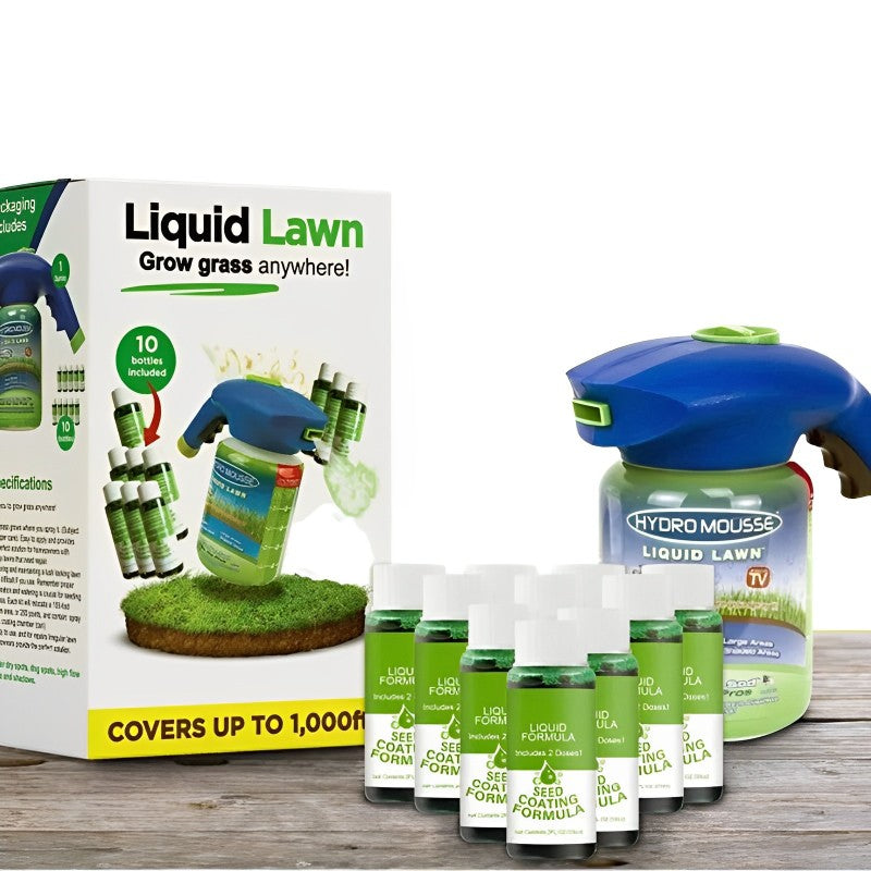 LawnNova Hydro Mousse Spray-On Grass Seed For Patchy Lawns And High-Traffic Areas