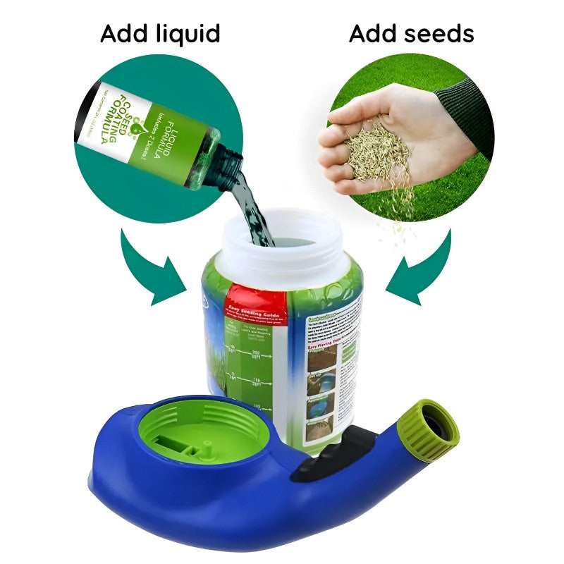 LawnNova Hydro Mousse Spray-On Grass Seed For Patchy Lawns And High-Traffic Areas