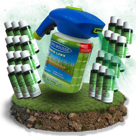 LawnNova Hydro Mousse Spray-On Grass Seed For Patchy Lawns And High-Traffic Areas