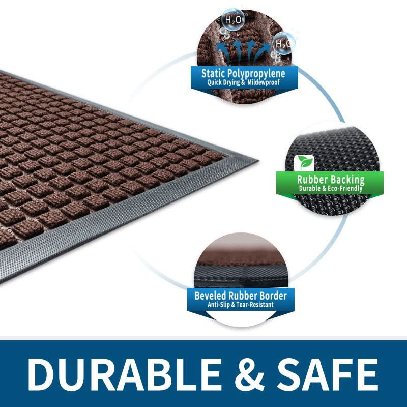 GripGuard Robust Anti-Slip Doormat for Scraping Dirt
