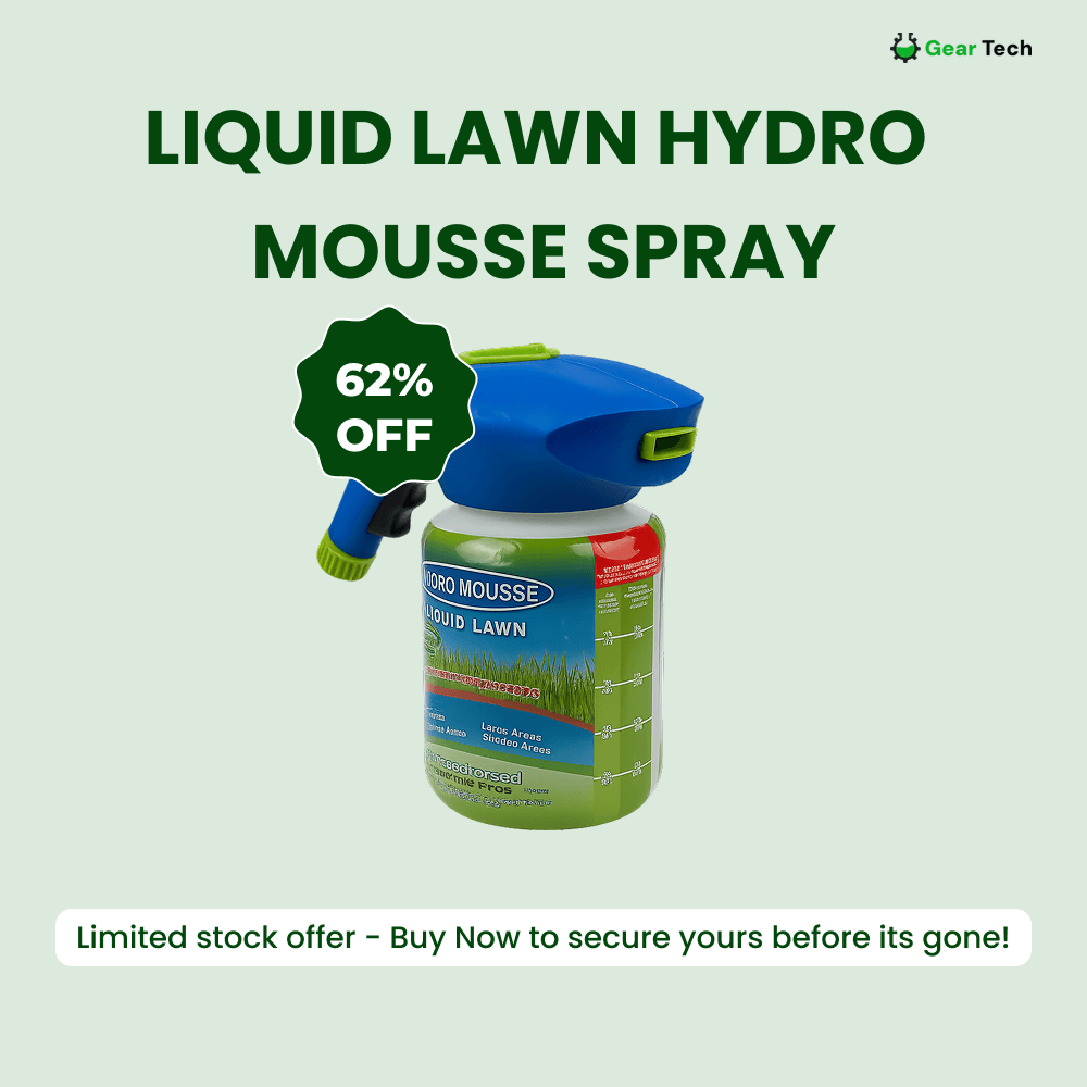 LawnNova Hydro Mousse Spray-On Grass Seed For Patchy Lawns And High-Traffic Areas