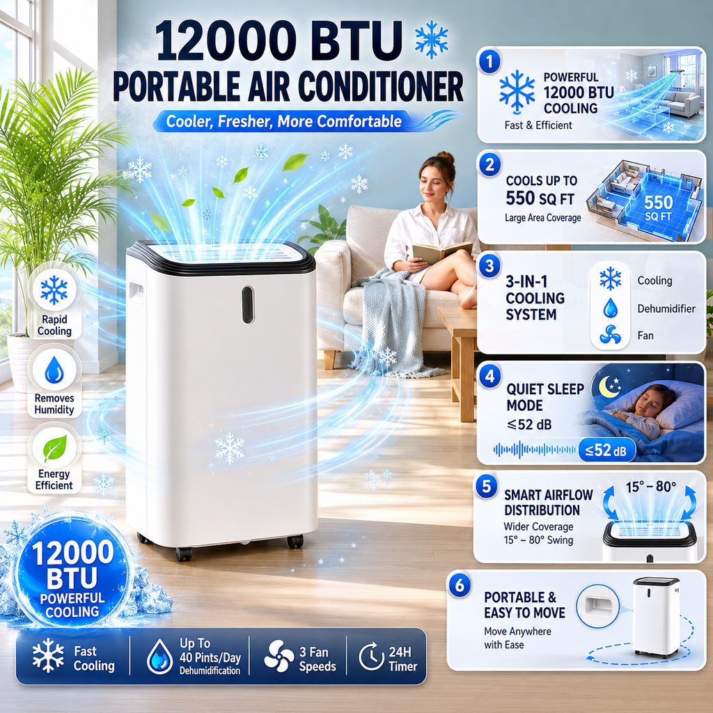 Portable Air Cooler with Powerful Cooling Performance