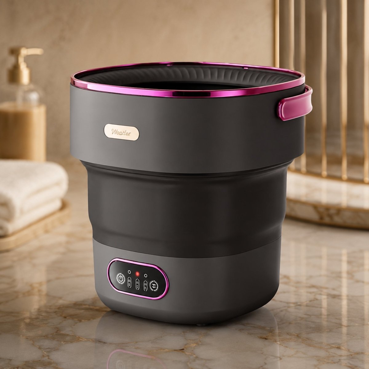 Foldable Washing Machine - 5 Wash Modes - Delicate Fabrics - 40dB - Compact & Portable