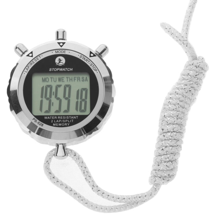 PulseTrack PS528 Metal Stopwatch Chronograph Handheld Digital LCD Timer With Strap