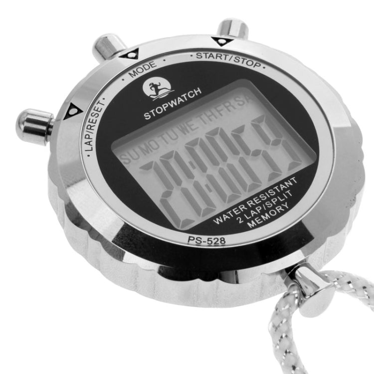 PulseTrack PS528 Metal Stopwatch Chronograph Handheld Digital LCD Timer With Strap