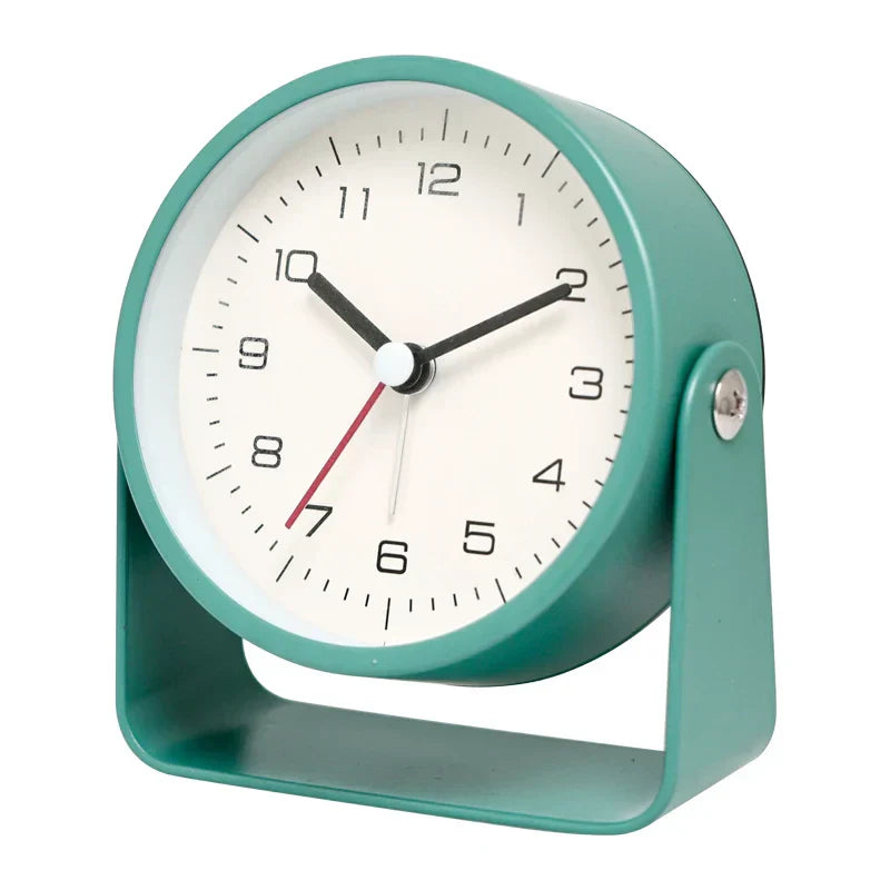 Creative Minimalist Metal Quartz Desk Alarm Clock