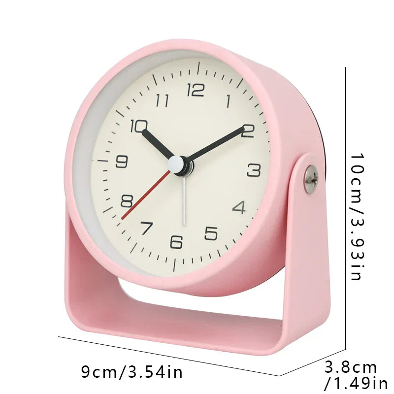 Creative Minimalist Metal Quartz Desk Alarm Clock