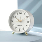 Nordic Frosted Metal Digital Alarm Clock with Silent Design