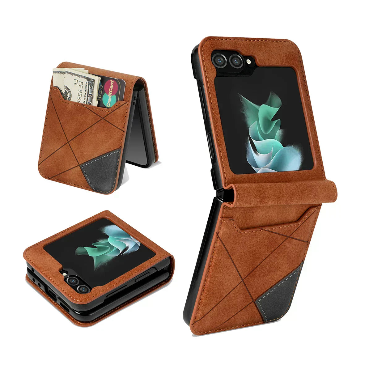 LuxeGuard Leather Wallet Case for Samsung Galaxy Z Flip Series