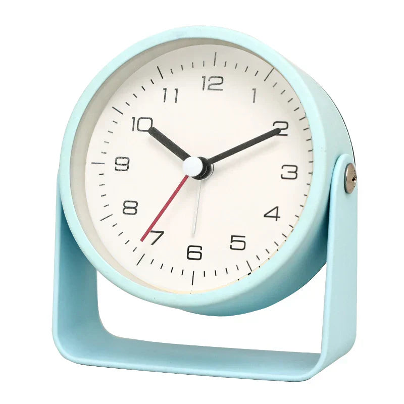 Creative Minimalist Metal Quartz Desk Alarm Clock