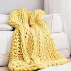 Chunky Knit Wool Blanket For Every Room, Soft And Warm, Perfect For Sofa And Bed