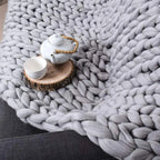 Chunky Knit Wool Blanket For Every Room, Soft And Warm, Perfect For Sofa And Bed
