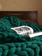 Chunky Knit Wool Blanket For Every Room, Soft And Warm, Perfect For Sofa And Bed