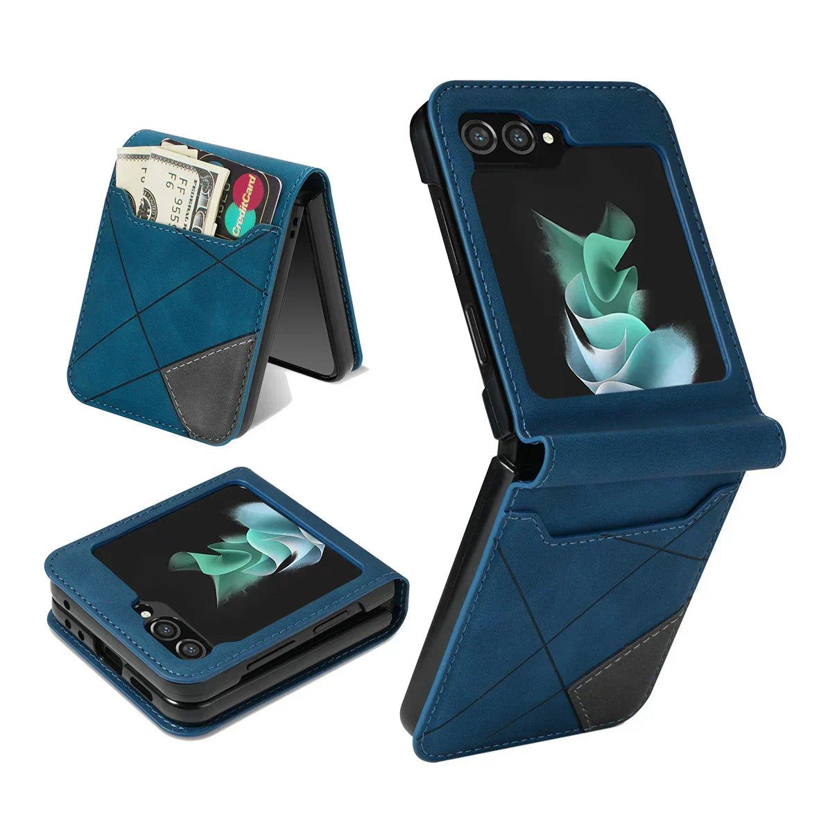 LuxeGuard Leather Wallet Case for Samsung Galaxy Z Flip Series