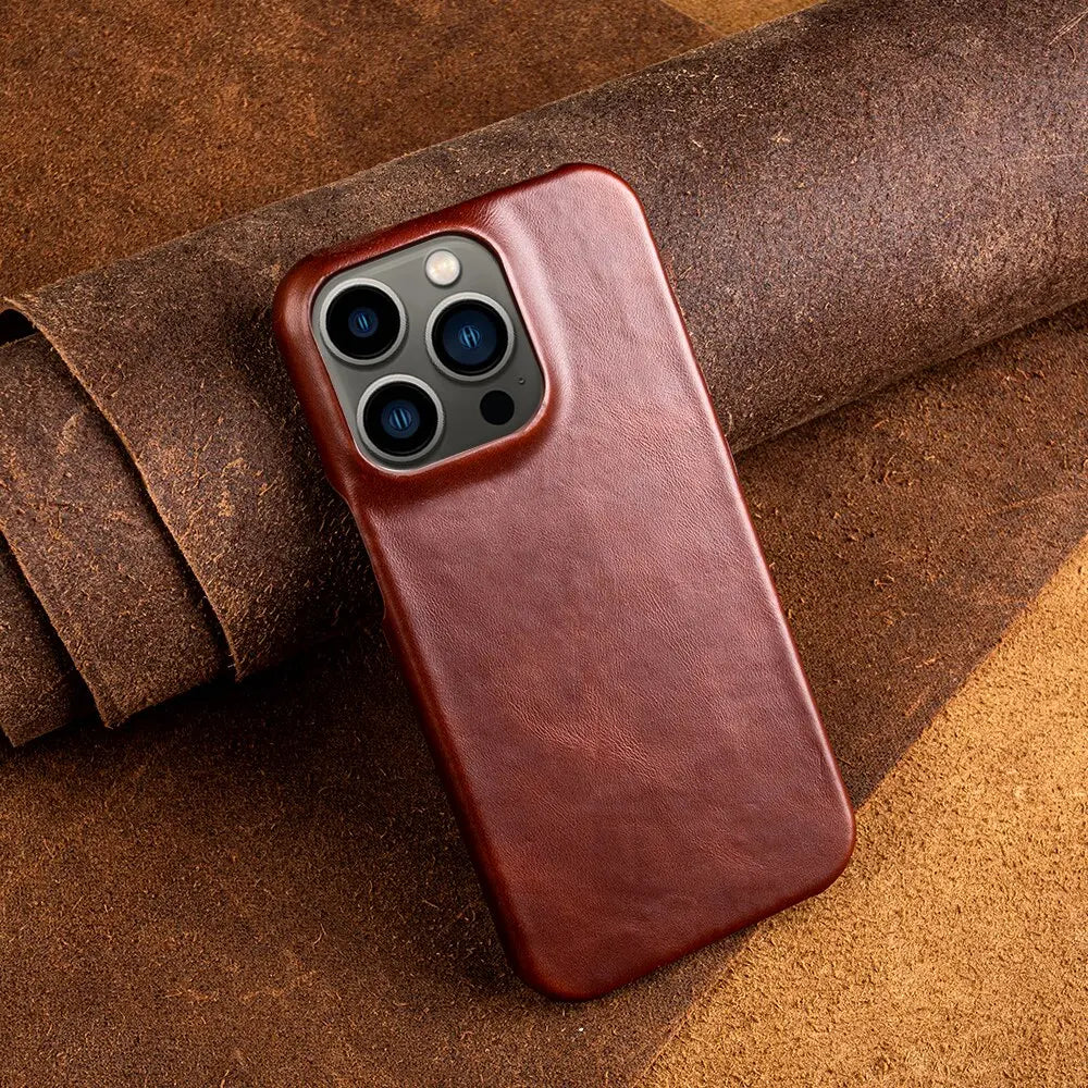 Regal Hide Luxe Cowhide Leather iPhone Case Handmade