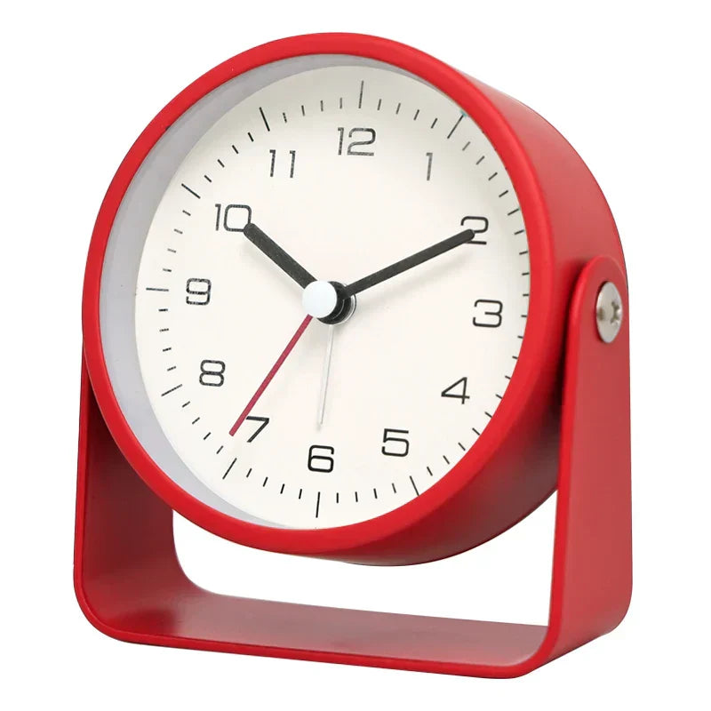 Creative Minimalist Metal Quartz Desk Alarm Clock