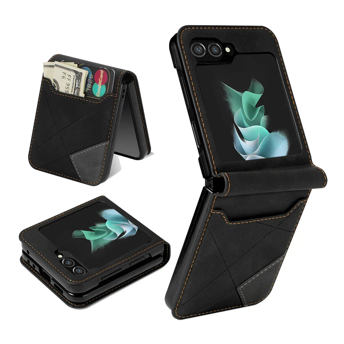 LuxeGuard Leather Wallet Case for Samsung Galaxy Z Flip Series