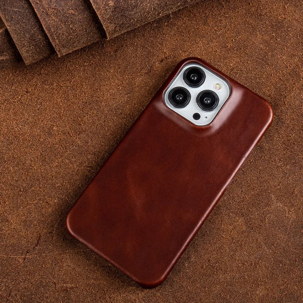 Regal Hide Luxe Cowhide Leather iPhone Case Handmade